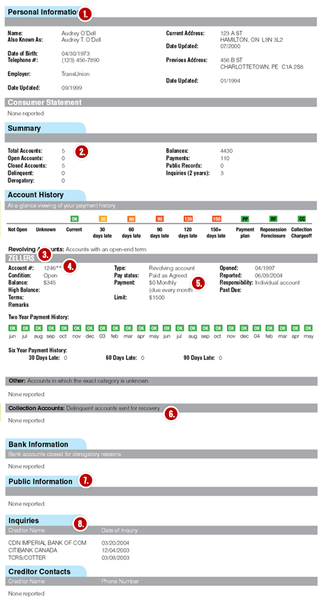 Sample Credit Report